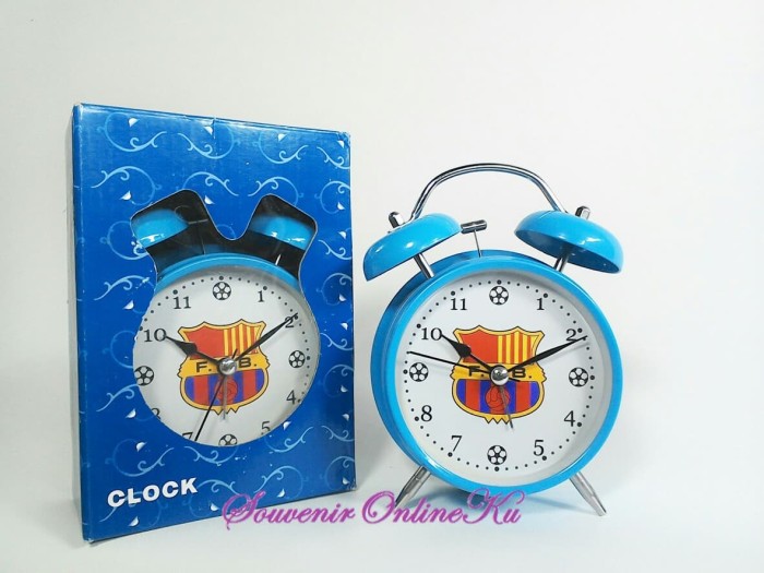 Jual Souvenir Klub Bola Barca Hadiah Ulang Tahun Jam Weker Kado