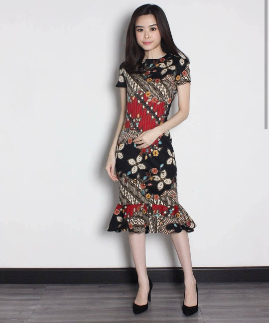 midi dress batik