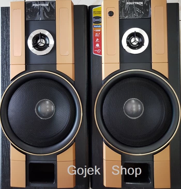 Speaker Active Polytron PAS 62 Gold Black With Bluetooth Input MIC