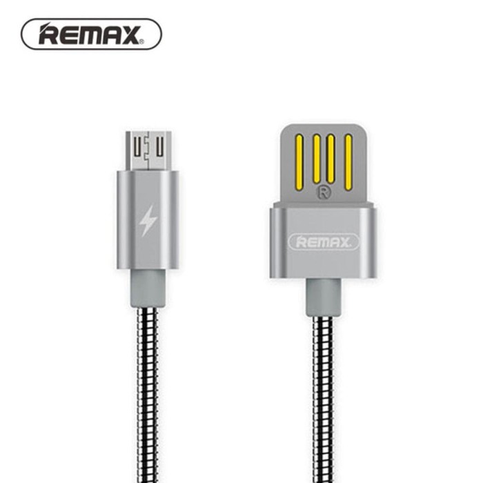 ... REMAX Cable Silver Serpent Micro USB Kabel Data Charger Xiaomi Samsung
