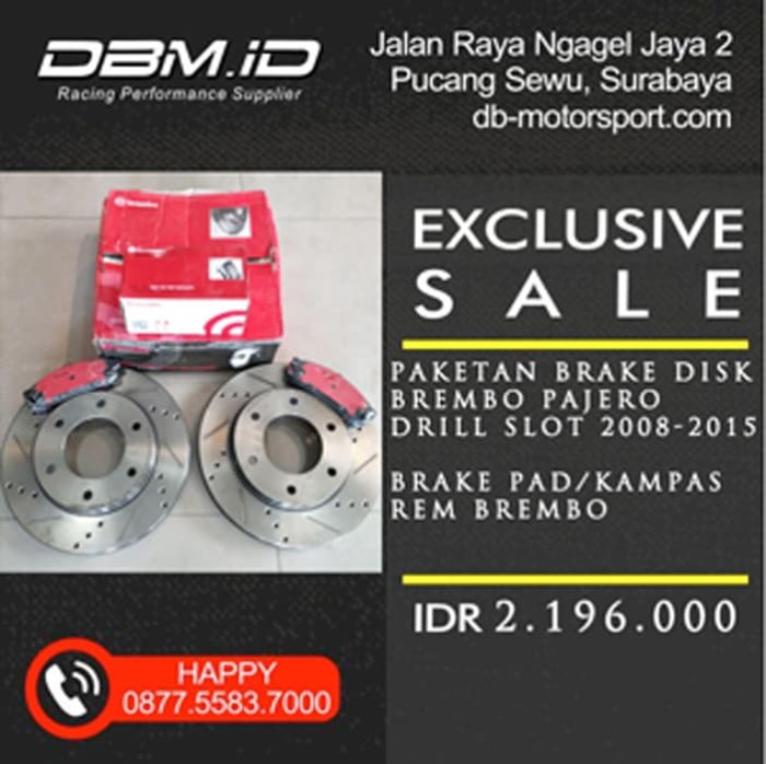 Set of 4 Brembo P54038 Front Disc Brake Pad