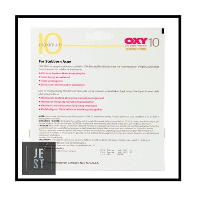 Oxy 10 Pimple Medication - Obat Jerawat - 25 gr