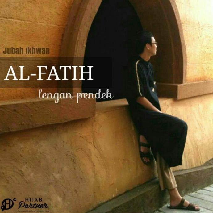 Jubah Ikhwan AL FATIH Lengan Pendek/Gamis Pria/Baju Muslim Syari 1