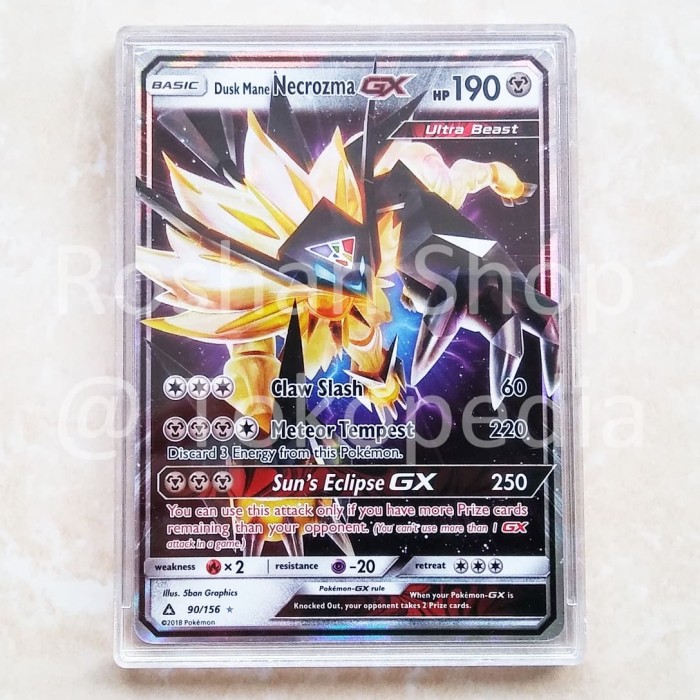 Pokemon Card Necrozma GX Dusk Mane 90//156 English Card