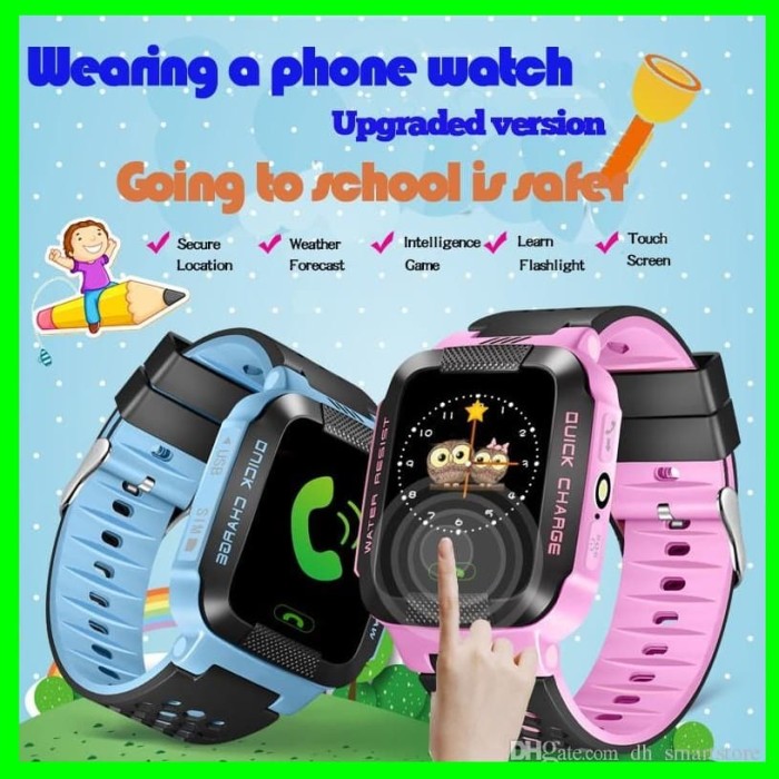 Jam Tangan Hp Anak Smart Watch Kids Nelpon Layar Sentuh Handphone GPS