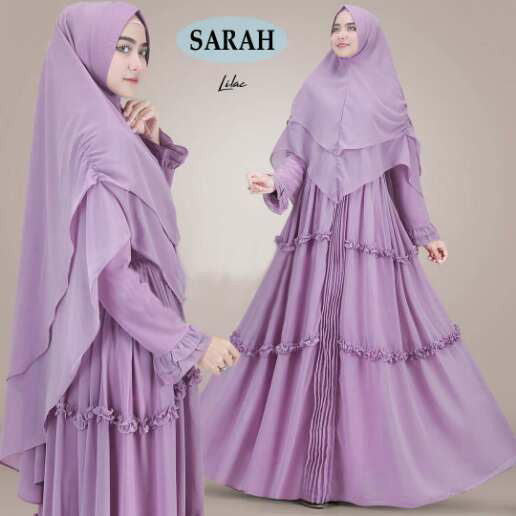 Vrichel Collection Syari Amoora Hitam Hijau Daftar Harga Source · Gamis Syari Sarah Lilac