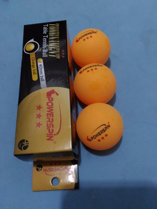 ... Bola Pimpong Tenis Meja POWER SPIN Bintang 3 Star ORIGINAL TERBARU