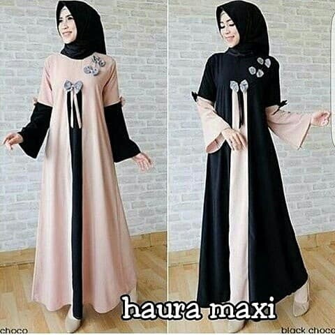 Jual Haura Maxi Model Baju Gamis Blouse Atasan Wanita Busana Muslim Modern Kab Tegal Dela Pania Shop Tokopedia