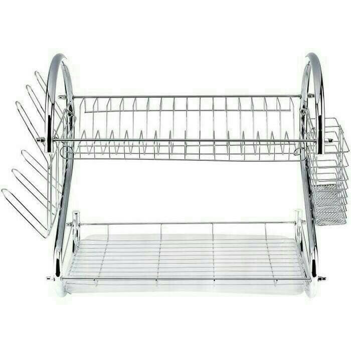 Jual RAK PIRING SUSUN 2 STAINLESS STEEL Diskon