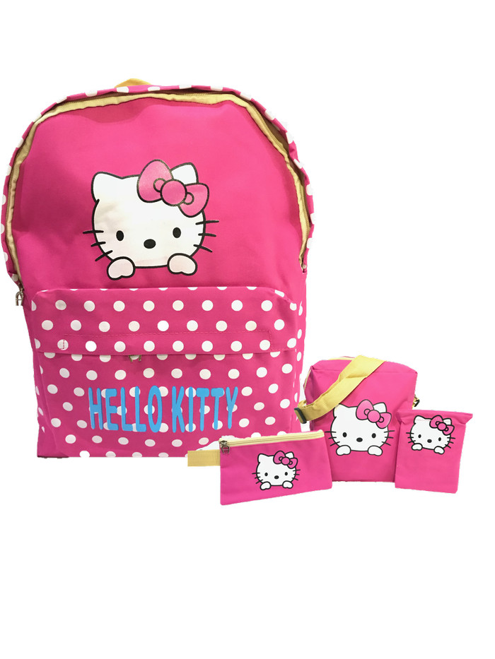 Tas Kitty Polkadot 4 In1 Kota Medan Backpack Besar Set Ransel Paket Hello Motif HorazonchicTokopedia Jual nwm0NOv8