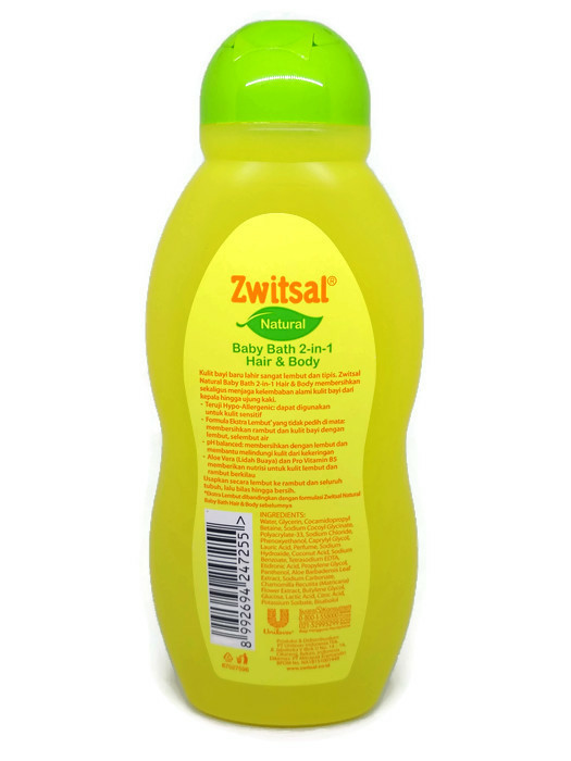 BABY BATH NATURAL 2IN1 HAIR AND BODY 200 ML SHAMPO DAN SABUN CAIR ZW