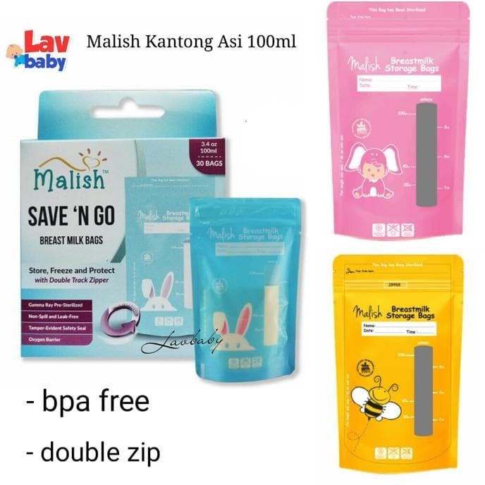 Malish Kantong Asi 100ml breastmilk bags seperti gabag