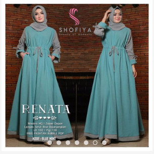 BALOTELI BUSANA MUSLIM GAMIS SYARI PESTA BALOTELLI BUSUI MEWAH - Navy
