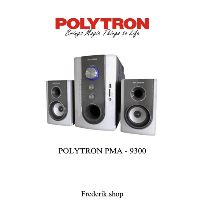 Multimedia Speaker Aktif POLYTRON PMA 9300 Putih USB MP3 Bluetooth