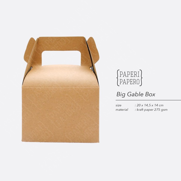 Foto Produk Big Kraft Gable Box by Paperi Papero dari {Paperi Papero}