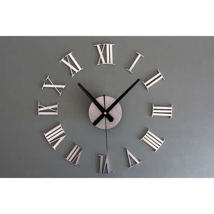 Jual Jam Dinding Besar Raksasa Angka Romawi 3D Giant Wall