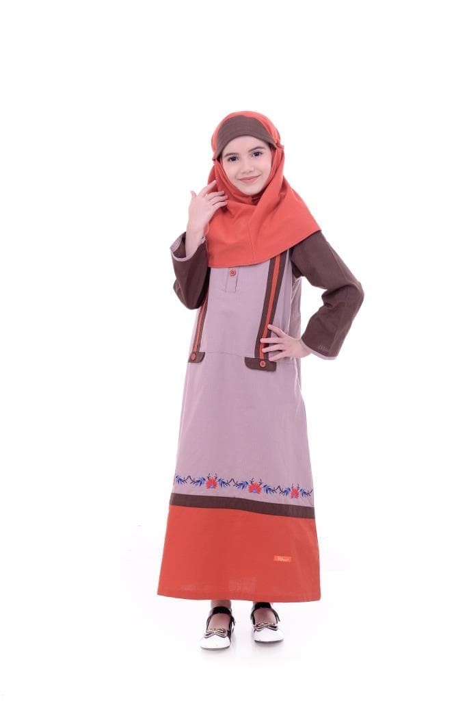 Foto Produk DISKON GAMIS SARIMBIT ANAK NIBRAS NSAP 43 COKLAT - Cokelat Muda, P5 dari apix store
