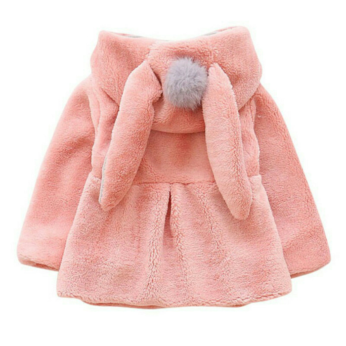 jaket anak /mantel hoodie motif telinga kelinci