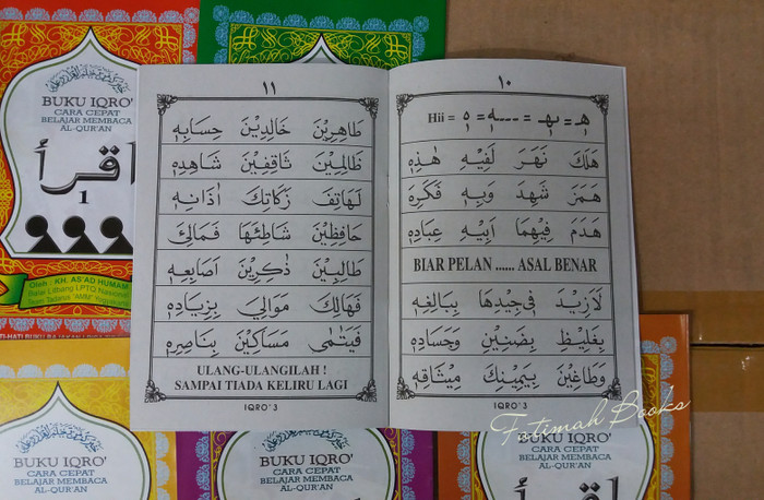 Buku IQRO Set Kecil Per Jilid. Buku IQRO Pisah Per Jilid (Jilid 1-6)