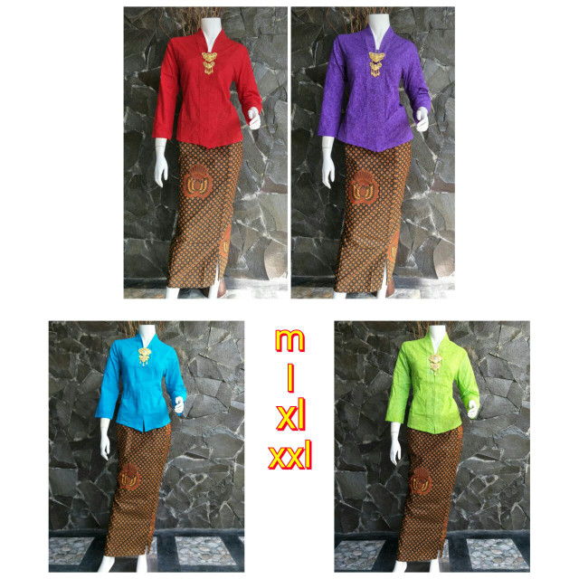 Foto Produk kebaya batik RnB iswara murah ukuran - xxl - Hijau, M dari Simi Fasion Shop