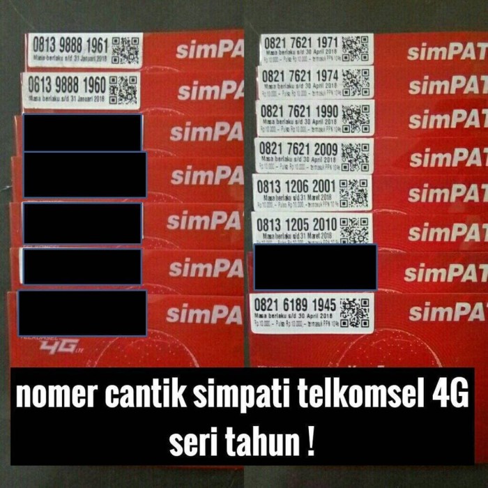 Telkomsel Simpati Nomor Cantik 0822 9888 5588 Daftar Harga Source · kartu perdana simpati Telkomsel 4G