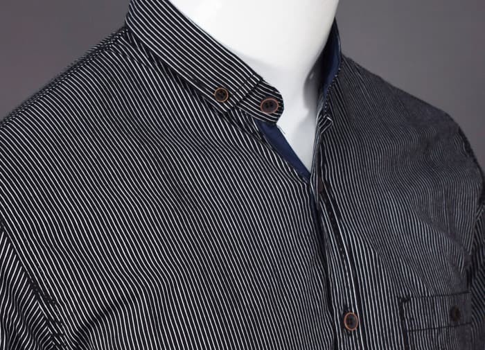 BAJU DISTRO FLORAL KANTOR RIVERTO BLACK GROSIR KEMEJA SLIMFIT PRIA LE 1