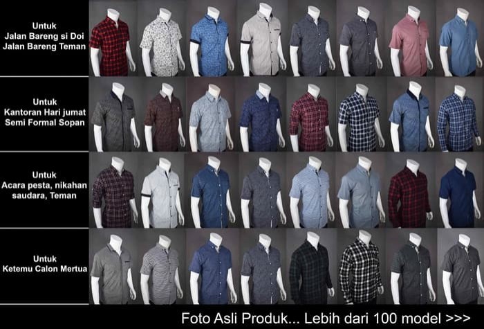 BAJU DISTRO FLORAL KANTOR RIVERTO BLACK GROSIR KEMEJA SLIMFIT PRIA LE 2