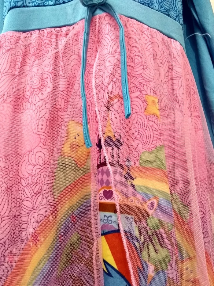 Gamis Anak Perempuan Frozen Setelan Baju Muslim Anak Perempuan Dress 4
