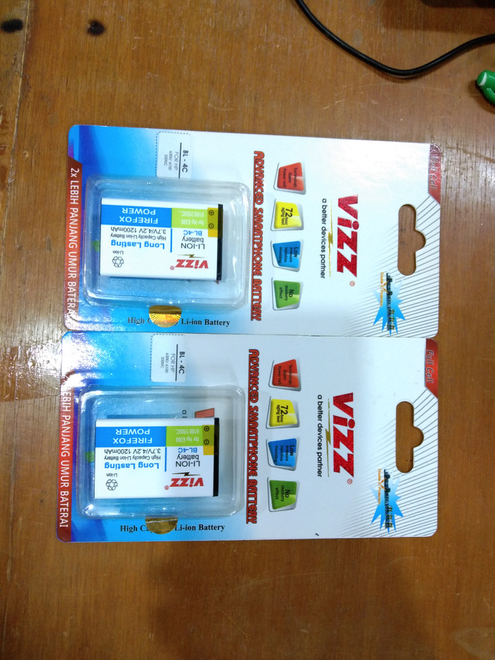 Foto Produk BATRE BATERAI BATTERY DOUBLE POWER VIZZ NOKIA BL4C BL 4C BL-4C dari BenuaCell