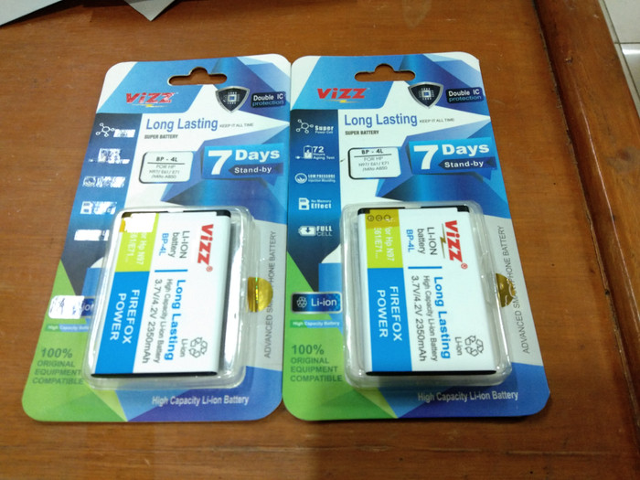Foto Produk BATRE BATERAI BATTERY DOUBLE POWER VIZZ BP4L BP 4L NOKIA E71 E63 E90 dari BenuaCell
