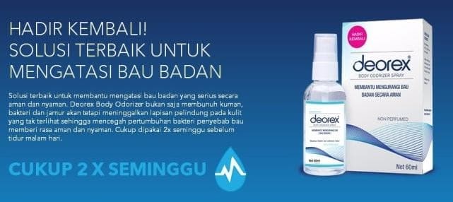 Deorex Obat Semprot Penghilang Bau Badan Bau Kaki Bau Ketek Bau Ketiak