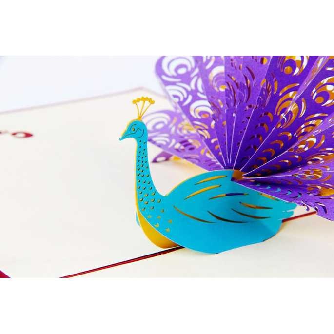Jual Termurah Kartu Ucapan 3d Bentuk Burung Merak Jakarta Barat