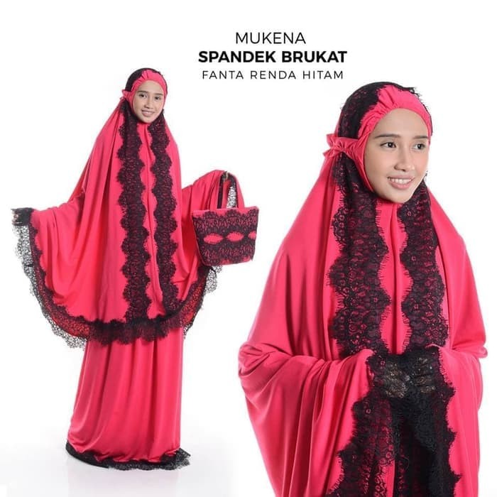MUKENA MURAH ML11 MUKENA SPANDEK BRUKAT RENDA BUSANA MUSLIM WANITA
