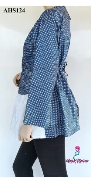 Baju Hamil dan Menyusui Polkadot Brukat AHS124 4