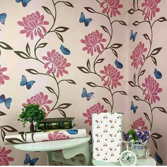 jual wallpaper sticker dinding walpaper stiker murah kupu kupu bunga