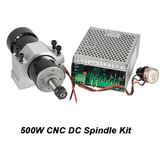 2018 ER11 500W CNC Air Cooling Spindle Motor 52mm Holder Speed Controller