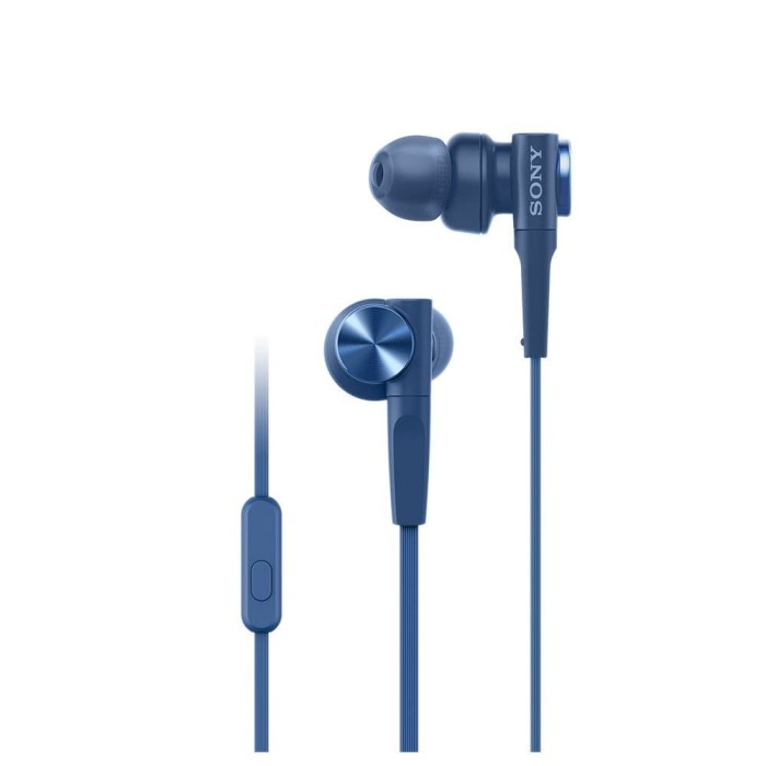 Sony In-Ear Extra Bass Headphone MDR-XB55AP / XB 55AP - Hitam - Biru