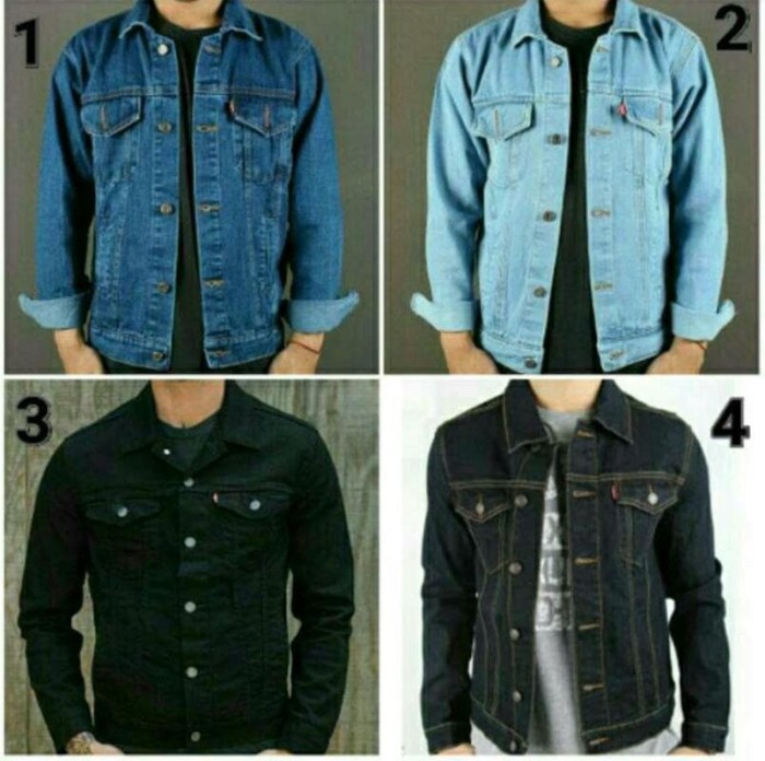 Dt JAKET JEANS LEVIS PRIA BIOBLITZ KEREN PREMIUM BIRU TELOR ASIN