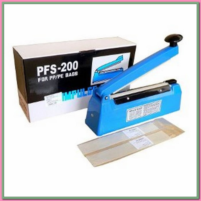 Impulse sealer Q2 PFS- 200 Mesin Alat Pres Plastik 20 Cm 20Cm Luxury