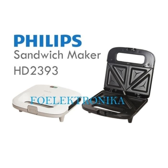 Philips HD-2393/02 Sandwich Maker - Putih/Hitam