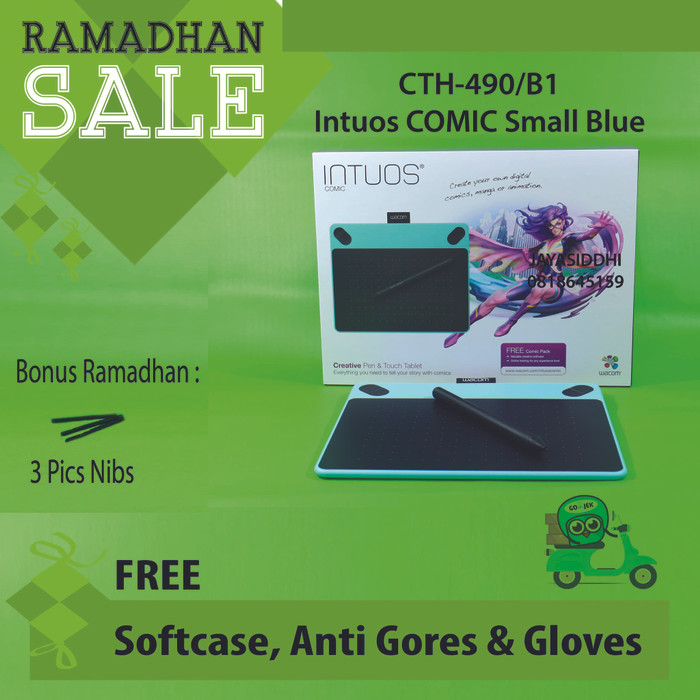 CTH-490/B1 Intuos Comic Blue Small Bonus Softcase Anti Gores