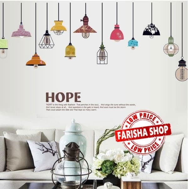 jual classic color lamp sk9144 - stiker dinding / wall sticker
