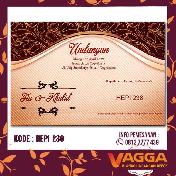 Jual Blangko Undangan Hepi 238 Ready Stock Kota Depok Vagga Blangko Depok Tokopedia