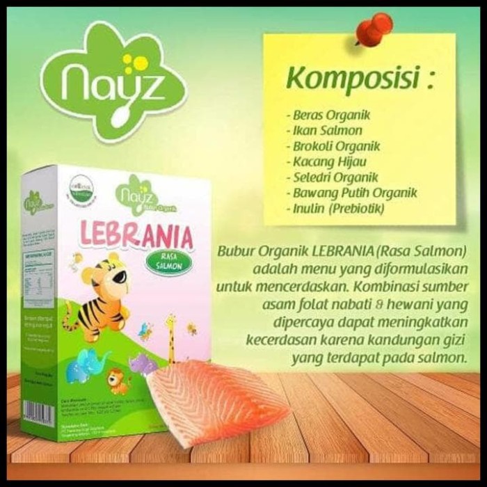 BEST DEAL NAYZ BUBUR TIM ORGANIK TEMATIK 300GR LEBRANIA SALMON MPASI