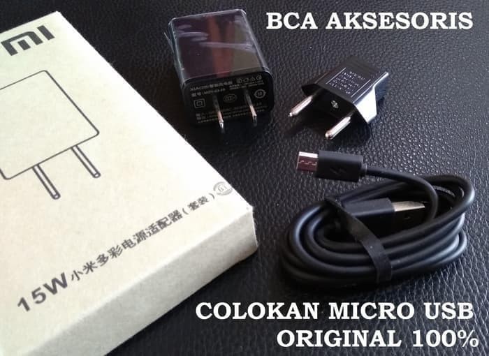 Original 100% Charger Xiaomi 2A Gepeng Micro Usb - Fast Charging