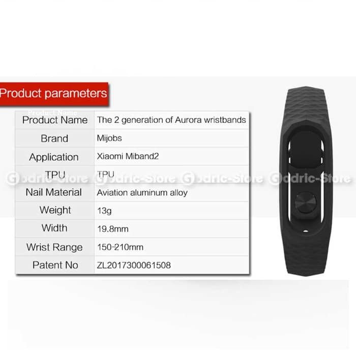 MIJOBS Aurora Xiaomi Mi Band 2 Strap Silicone Gelang Silicon Original
