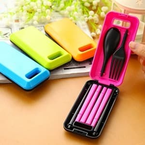 ... Peralatan Makan Travel Source · Sendok Garpu Sumpit Portable Set 3in1 Box Travelling Korean style