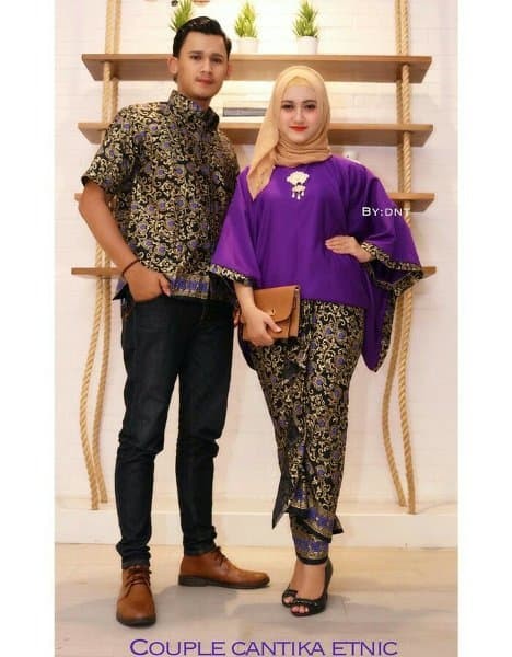 PROMO 0000938 BAJU BATIK COUPLE SARIMBIT SERAGAM PESTA HIJAB BAJU 3