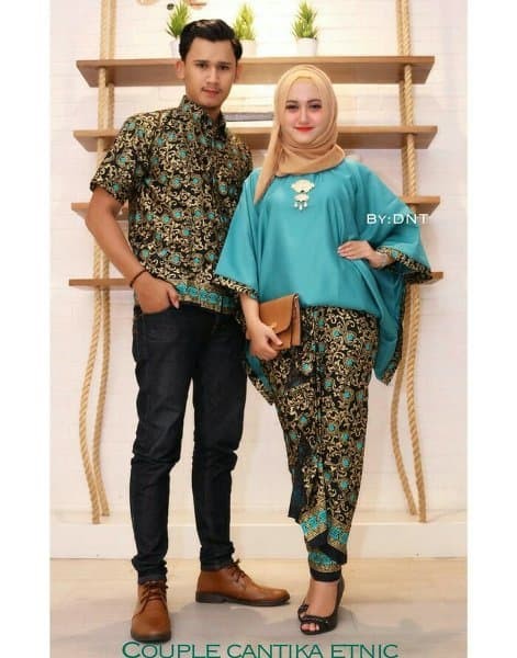 PROMO 0000938 BAJU BATIK COUPLE SARIMBIT SERAGAM PESTA HIJAB BAJU 1