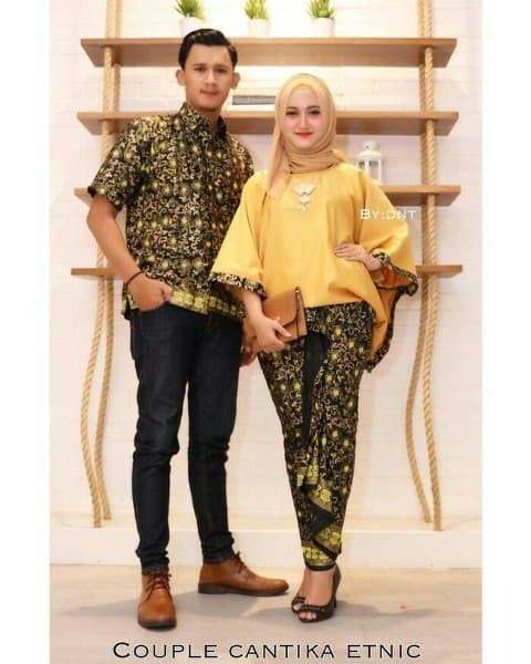 PROMO 0000938 BAJU BATIK COUPLE SARIMBIT SERAGAM PESTA HIJAB BAJU 2